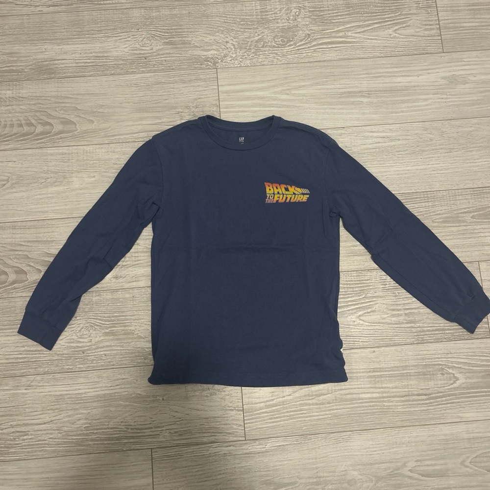 GAP Kids Navy Back to the Future Long Sleeve Tee